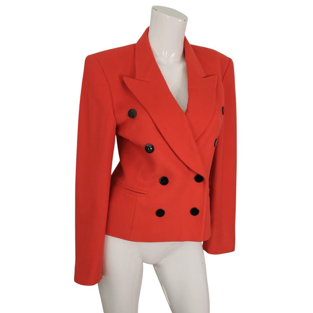 Escada Vintage Wool Cashmere Double Breasted Blazer Jacket 34 - Picture 2 of 5
